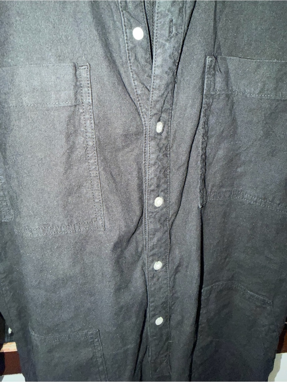 Frank & Eileen Ireland Black Button-Up Collared Jumpsuit - Picture 3 of 9